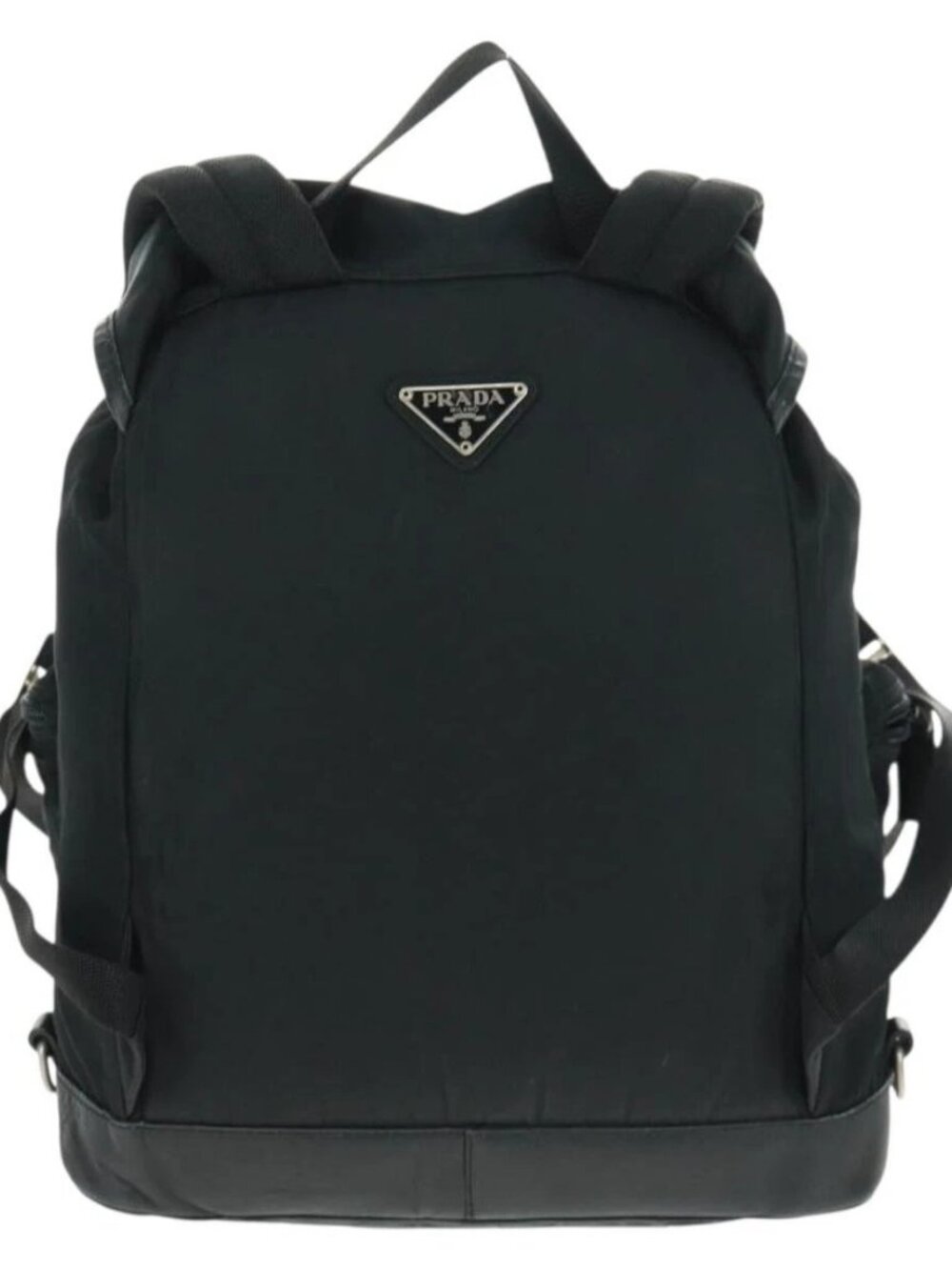 PRADA Backpack Nylon Black Silver Auth gh1538 - Picture 2 of 16